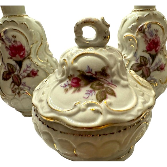 Vintage Early 20th Century Bond Ware Lipper and Mann (L&M) 7 Piece Vanity Set. - Picture 5 of 6